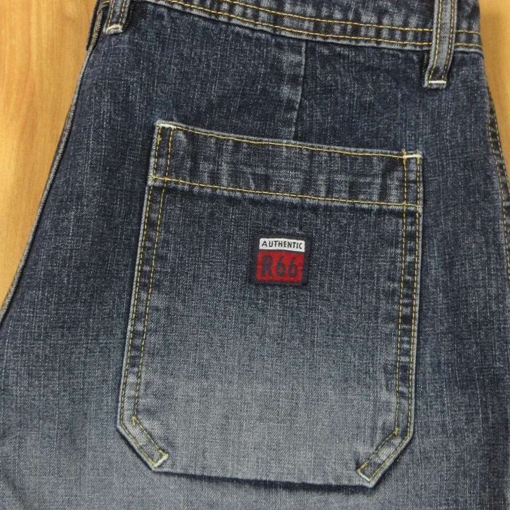 ROUTE 66 Utility Jean Shorts Drawstring VINTAGE Sz 9/10 Blue Denim Jorts Y2K 90s